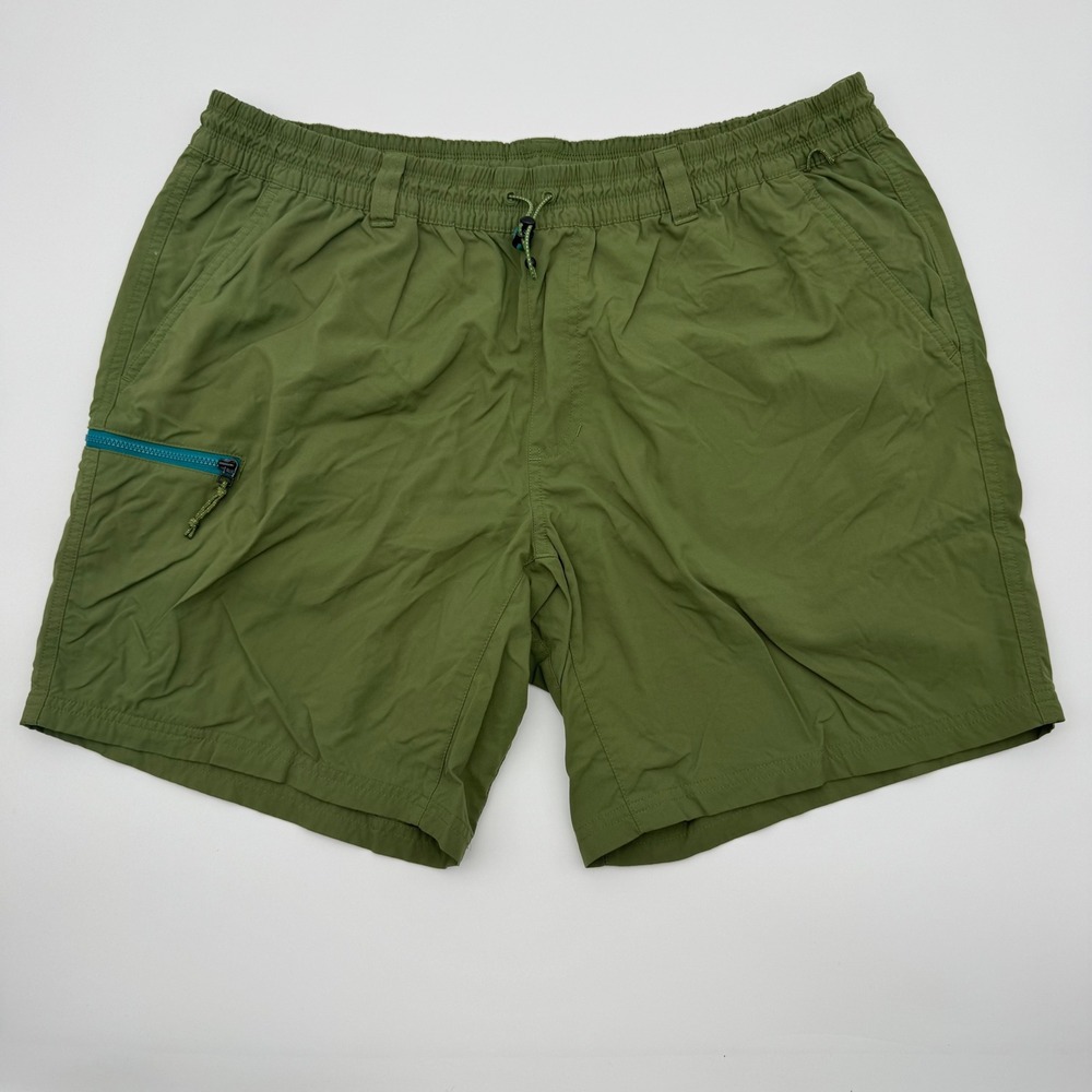 REI Co-op Sahara Amphib Shorts Mens XL Green Hiking Water Cargo Pockets